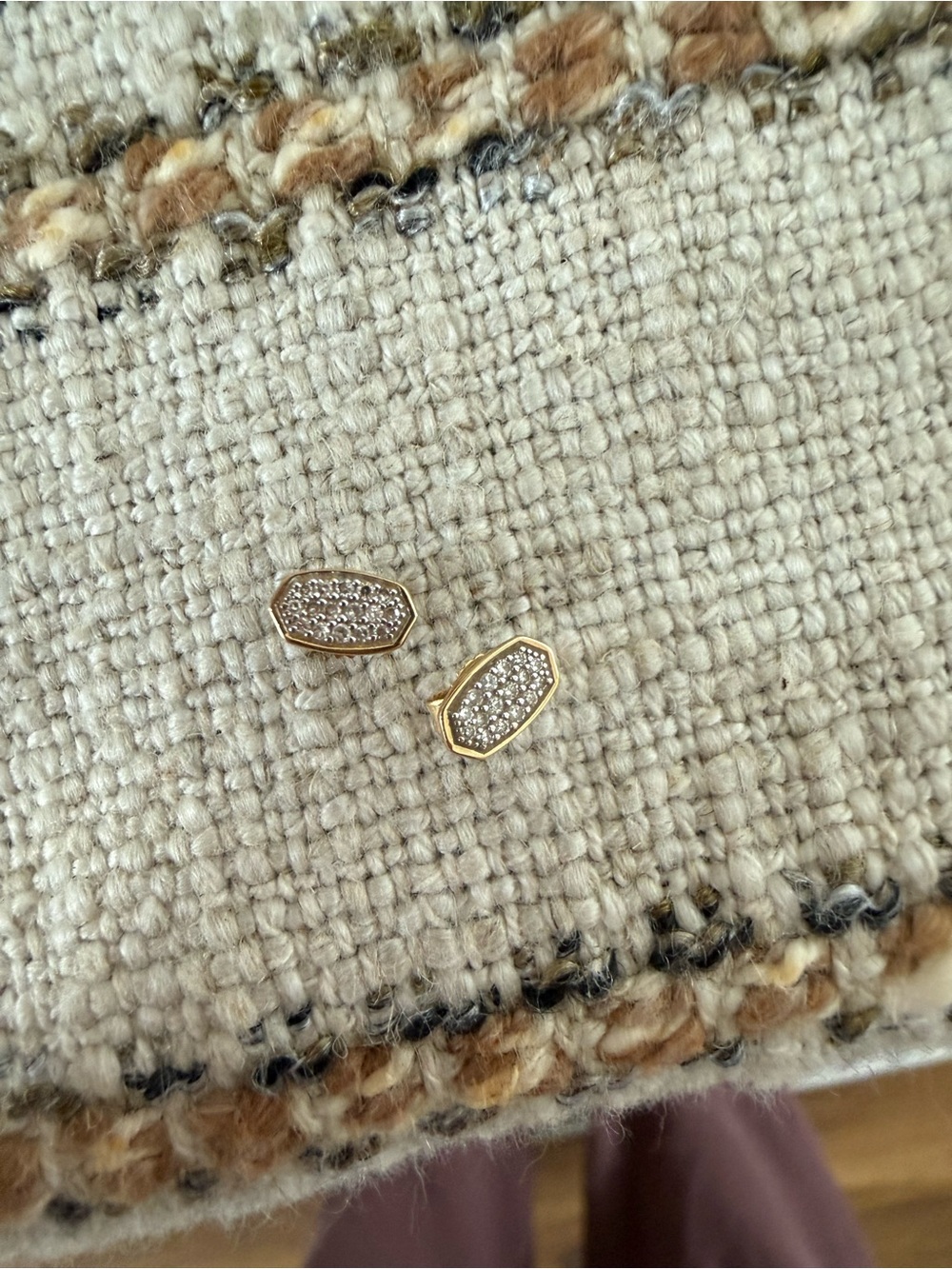 Kendra Scott Marisa Diamond Stud Earrings 14K Yellow Gold – Like New